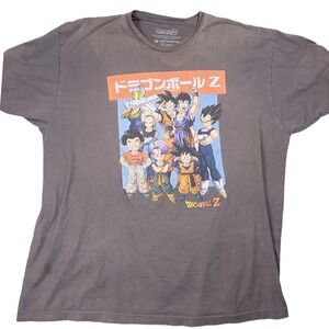 Dragon Ball Z Graphic T-Shirt Mens 2XL Gray Good Toei Animation Anime Manga